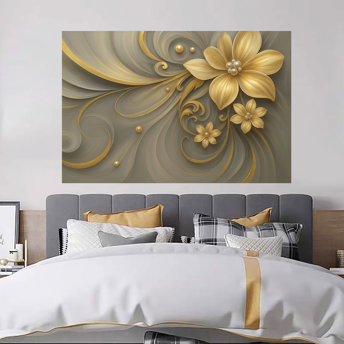 1pc Light Luxury Gold Flower P - Luxury Lifestyle Furniture review and price
