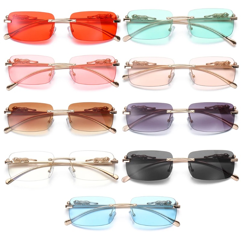 Rimless Square Sunglasses Wome - Luxury Lifestyle Store review and price